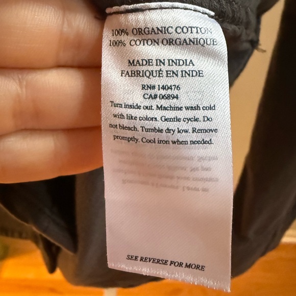 FAHERTY Sunwashed Knit Shirt Washed Black Size Small - Picture 9 of 10